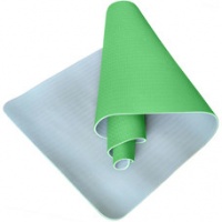 Коврик для йоги ТПЕ 183х61х0,6 см (зеленый/серый) (B34418) TPE6-C
