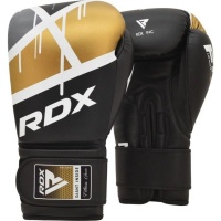 Перчатки тренировочные RDX F7 10oz черн/золот. (арт. BGR-F7BGL-10OZ)