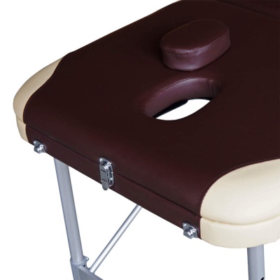 Массажный стол DFC NIRVANA, Elegant PRO, алюм. ножки, цвет коричн. с беж. (Brown/Beige)